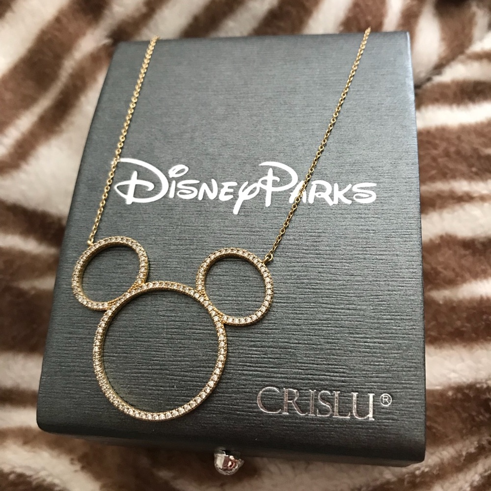 Authentic 18kGold Mickey Mouse Silhouette Necklace